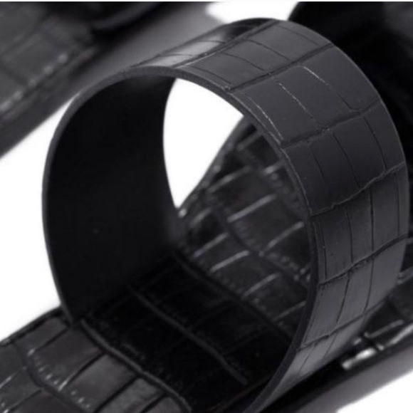 Double Strap Croc and Suede - Picture 2 of 4